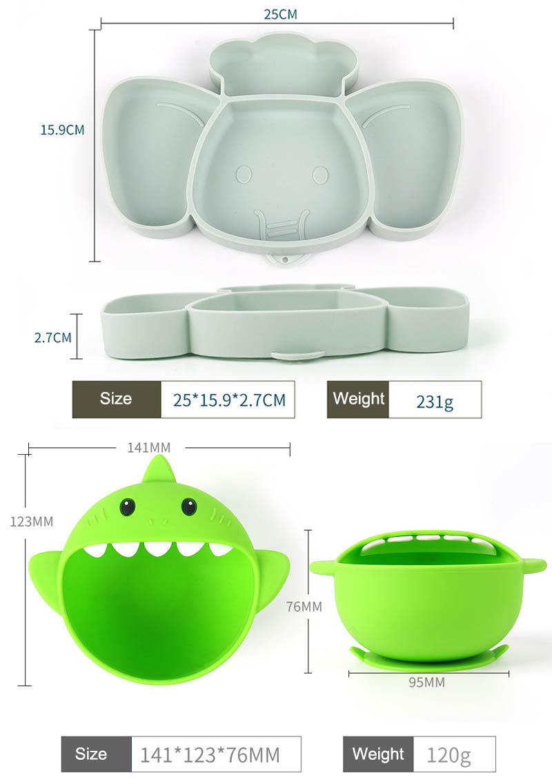 silicone baby feeding set